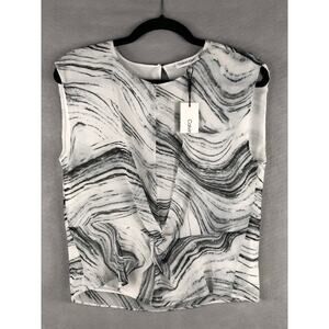 Calvin Klein Twist Front Top Women's Size XS/TP Marble NEW